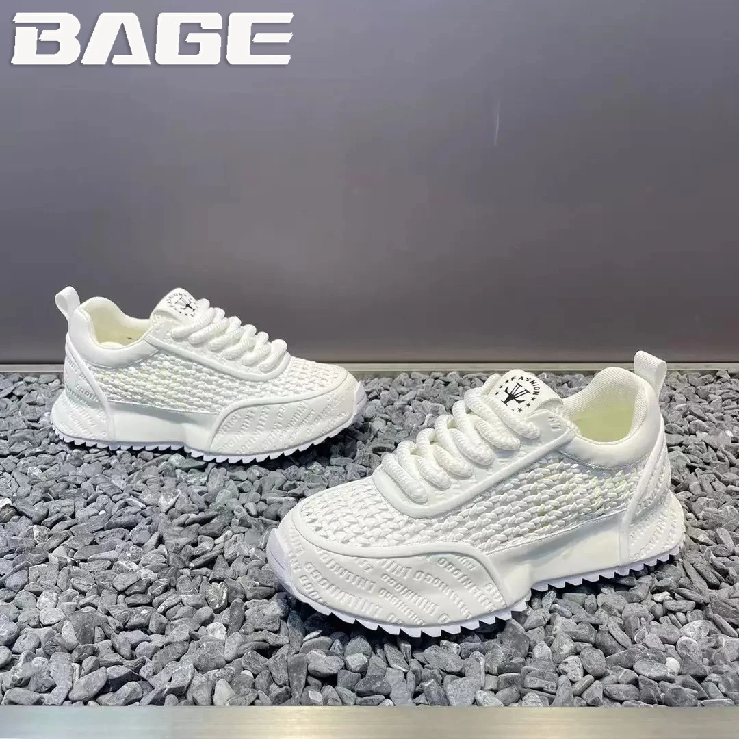 八哥欧洲站男鞋冬季透气高级感轻奢百搭休闲跑步男士运动老爹潮鞋