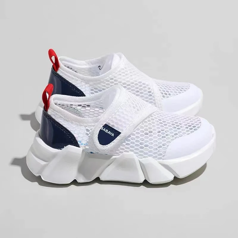 0030儿童运动鞋男童透气网面鞋2025夏季新款女童休闲鞋防滑凉鞋