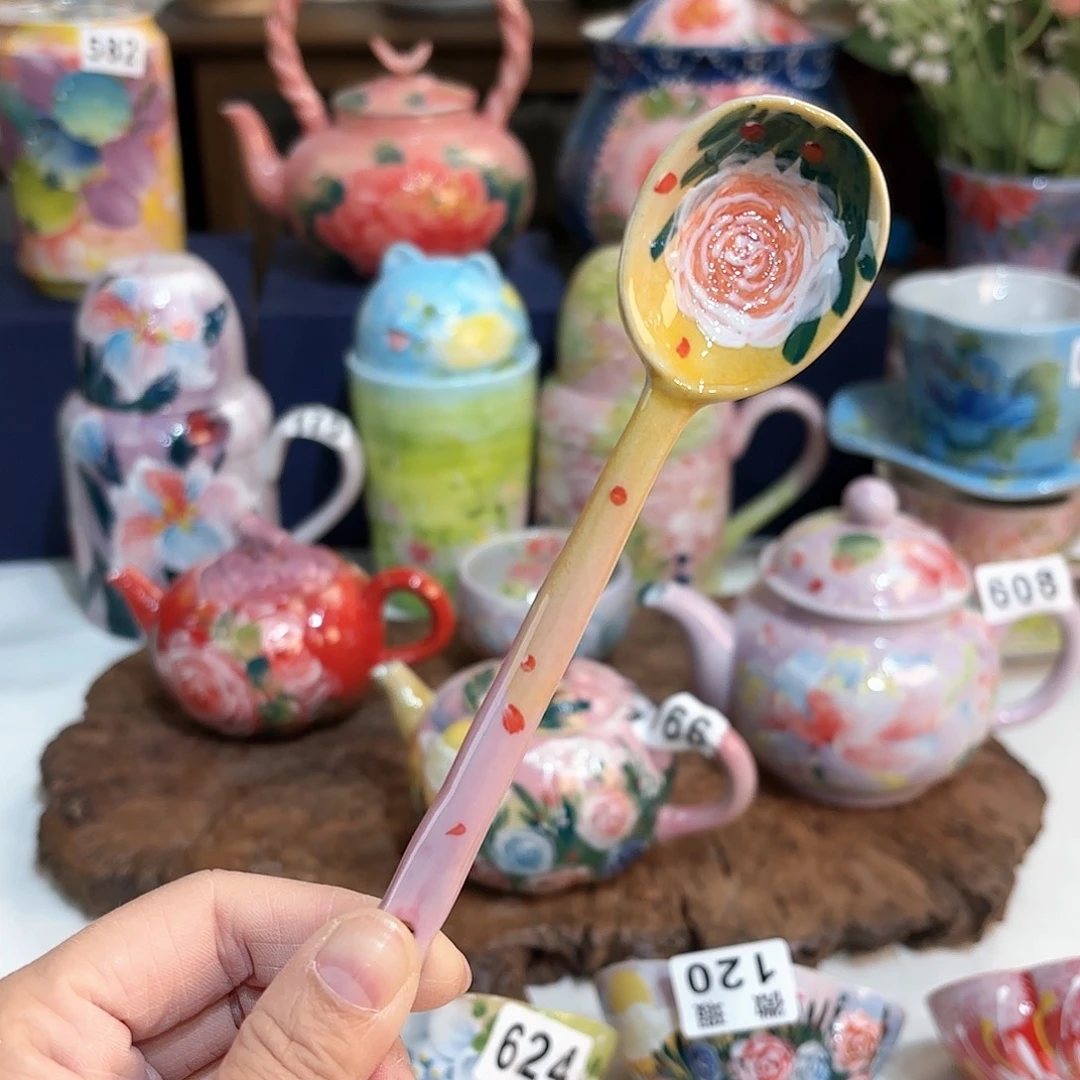 景德镇手绘高温釉下彩陶瓷茶具