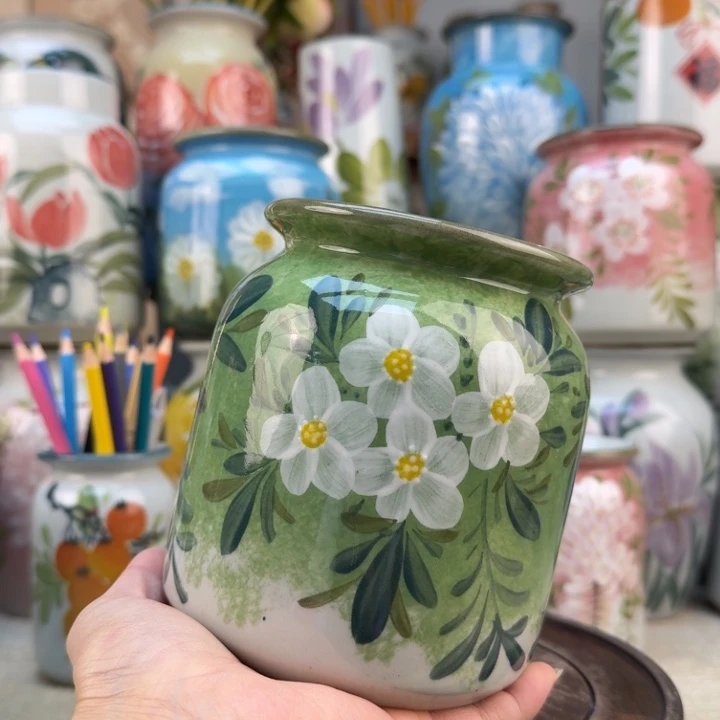 景德镇陶瓷花手绘釉下彩