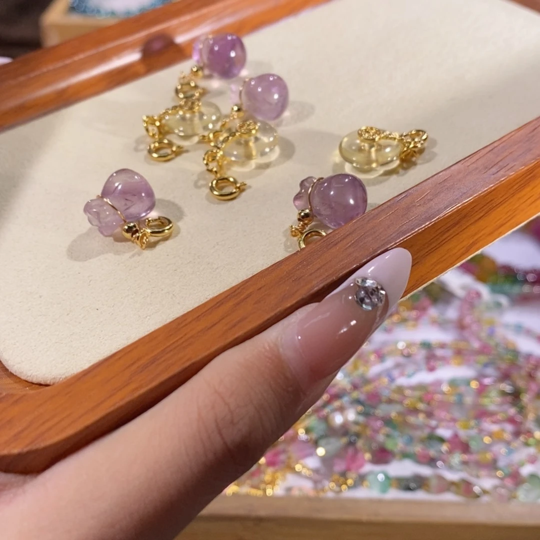 紫晶珠宝半成品银S925镶嵌