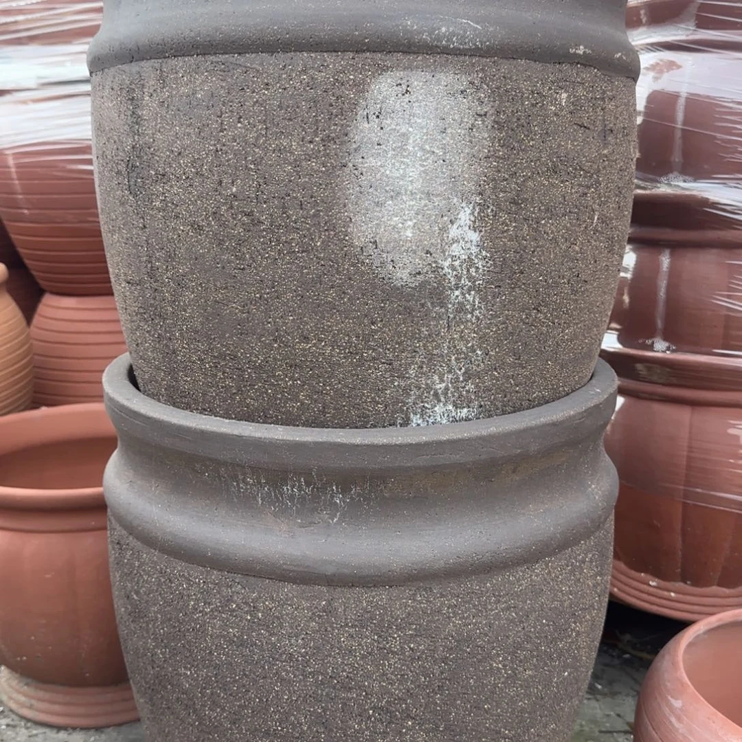 紫砂花盆口40高46粗糙正常不精修