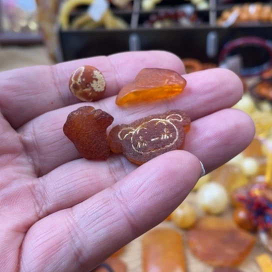 手链琥珀未镶嵌吊坠
