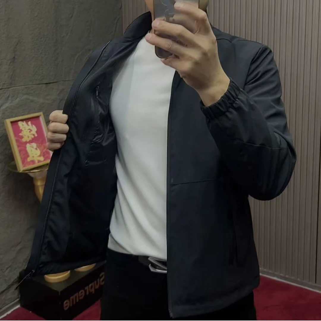 2025-2688立领中性风秋季男士美式夹克不起球商务休闲