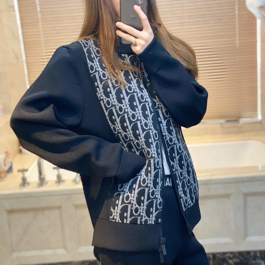 99新 DIOR/迪奥 立领刺绣针织外套 L码 GM002262
