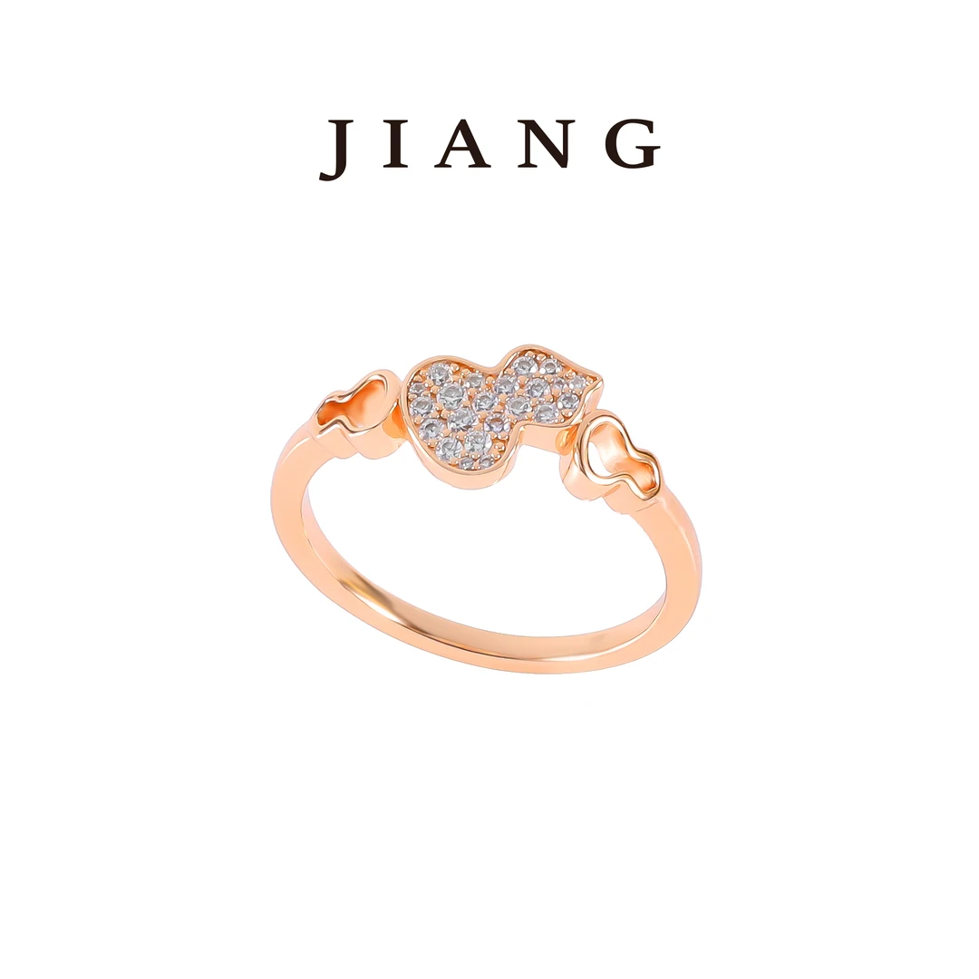 铜合金锆石戒指 CNC精工 福禄气质轻奢时尚戒指 3862