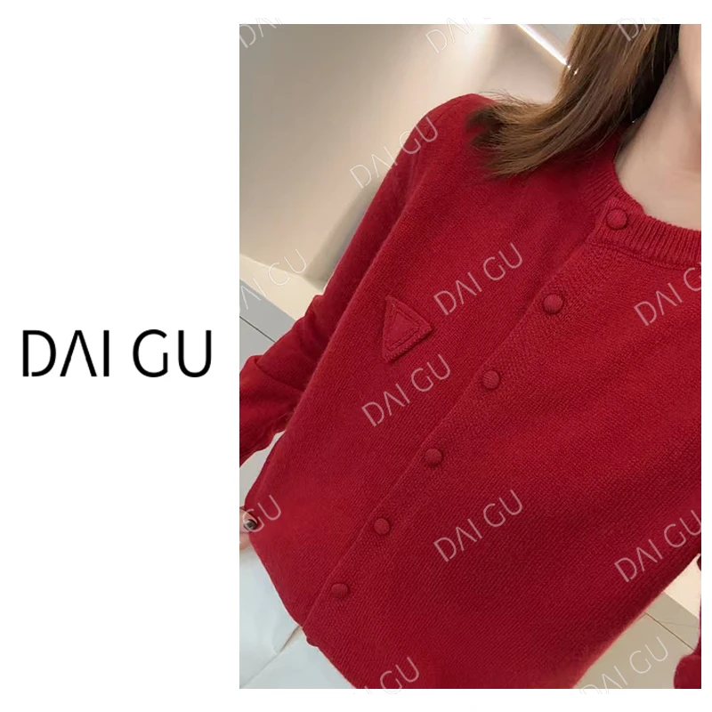 【倒三角原单】100%羊毛加厚开衫精致毛衣女B3360