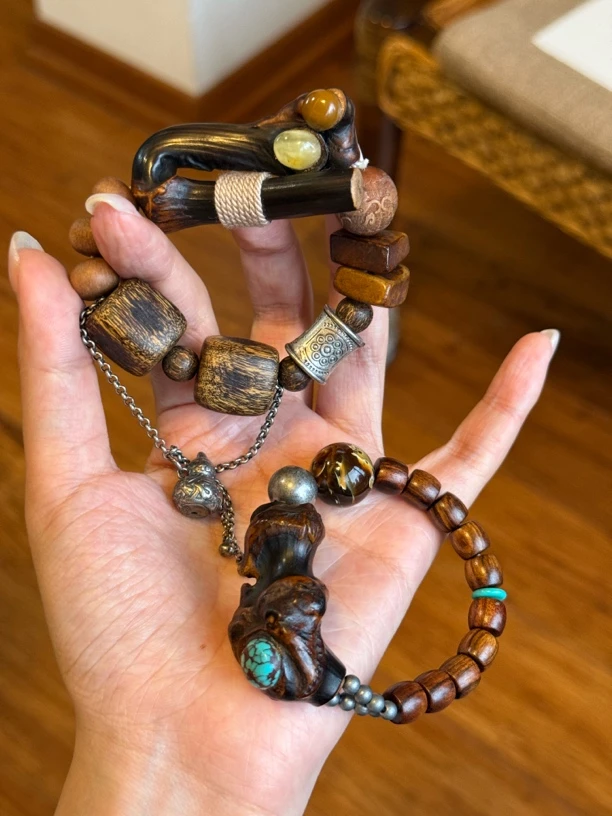 原创手作/金刚藤镶嵌手链