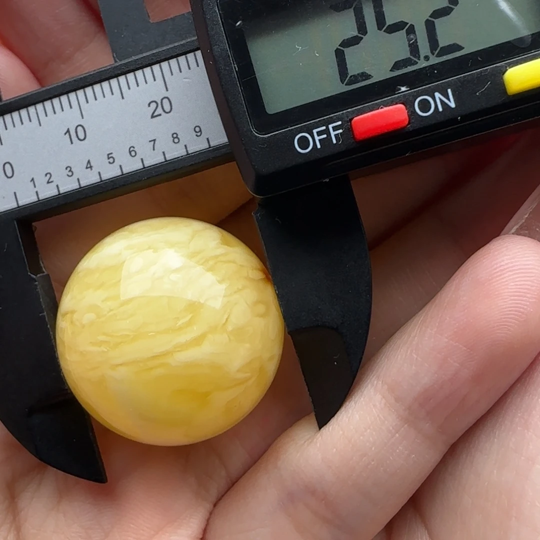 蜜蜡未镶嵌裸石微瑕飘花圆珠