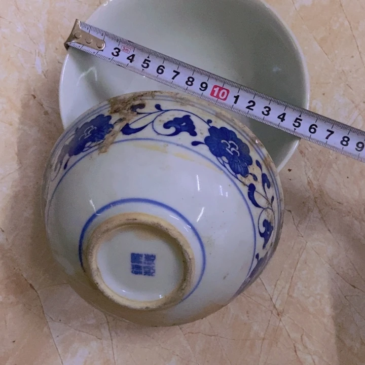 摆件2个15.5厘米芙蓉花碗景德镇
