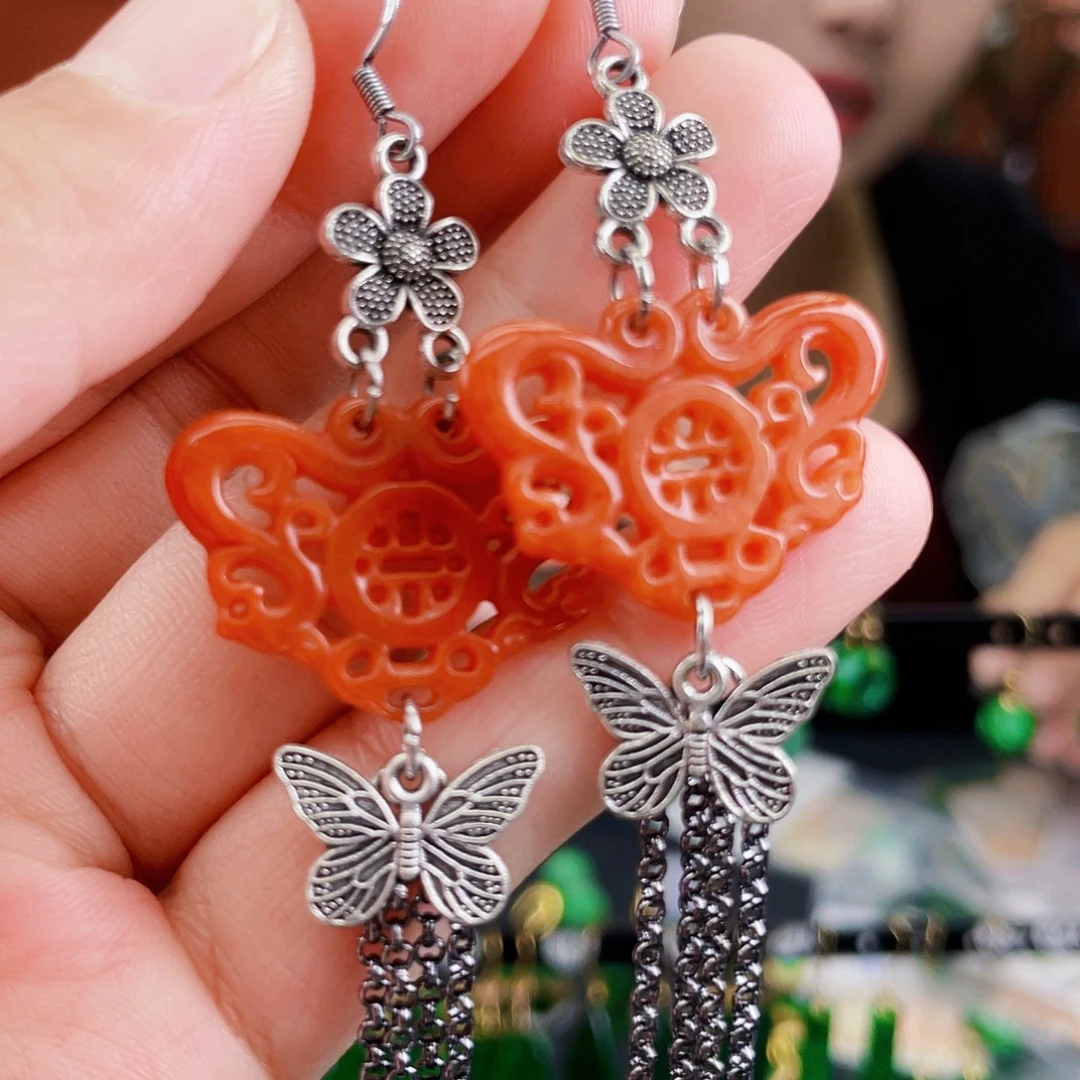 翡翠未镶嵌耳饰饰品