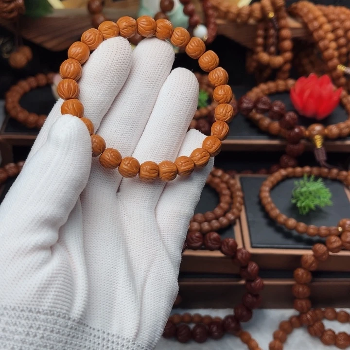 吊坠桃核尘***忆09金玉龙顶货手串