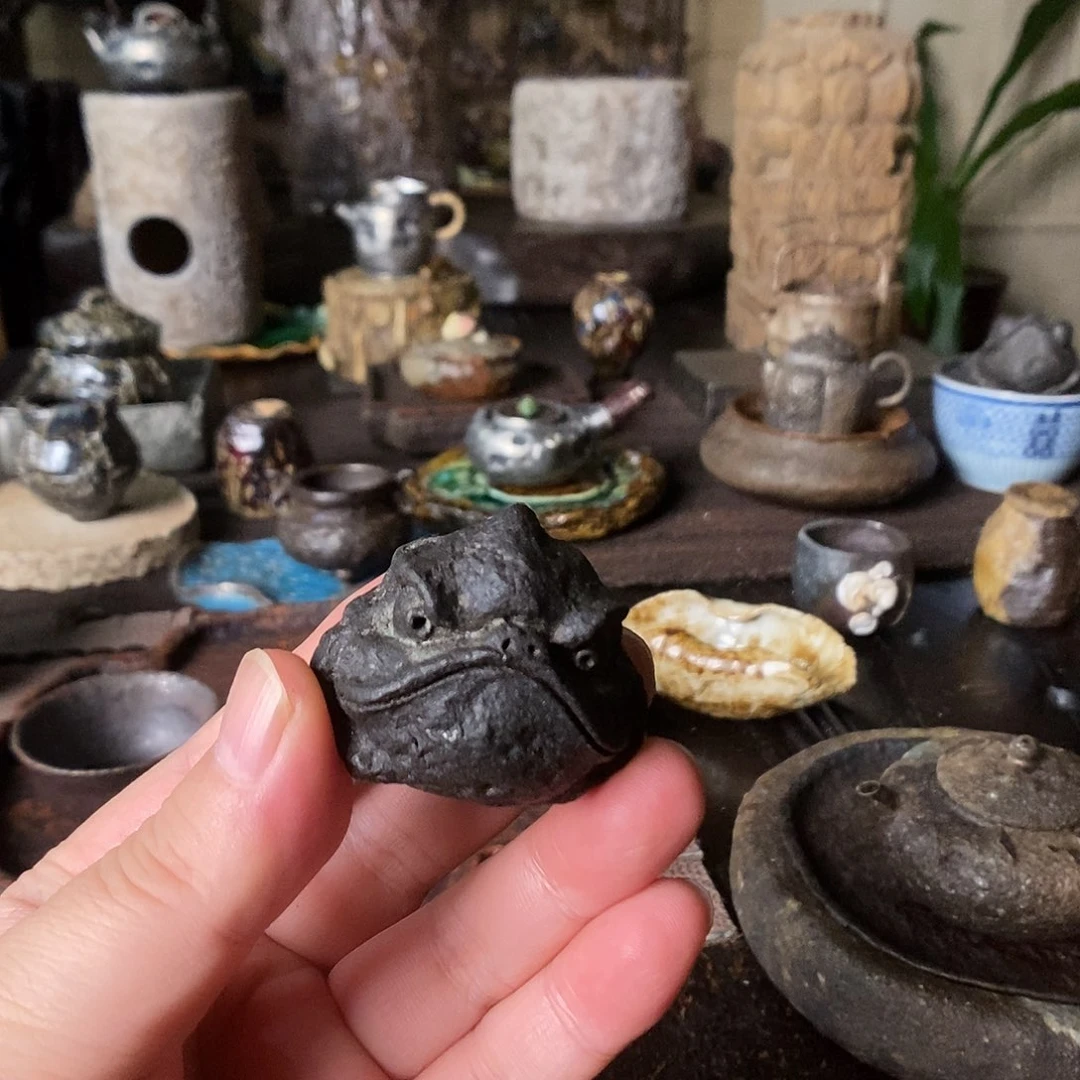 手工制作柴烧茶具