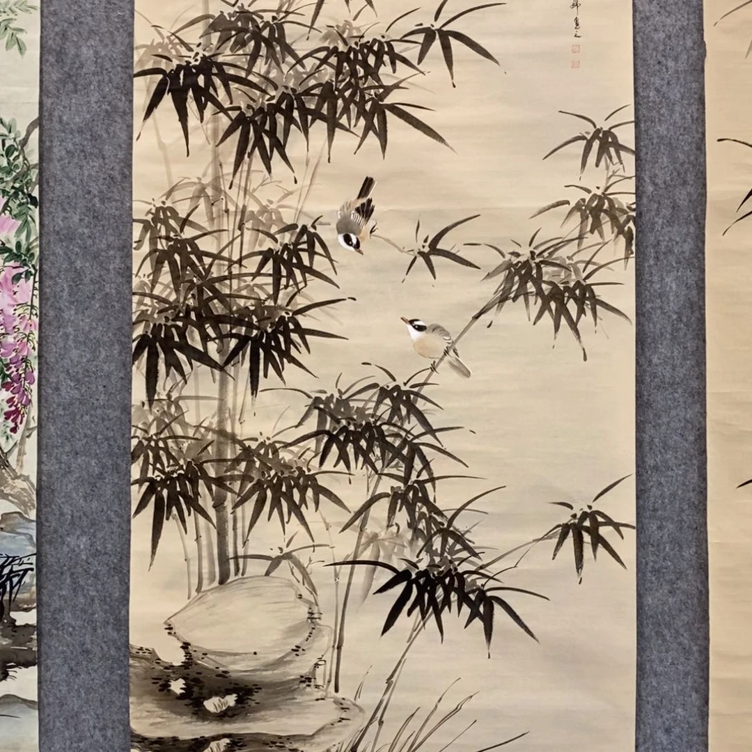医***心国画四尺竖幅墨竹