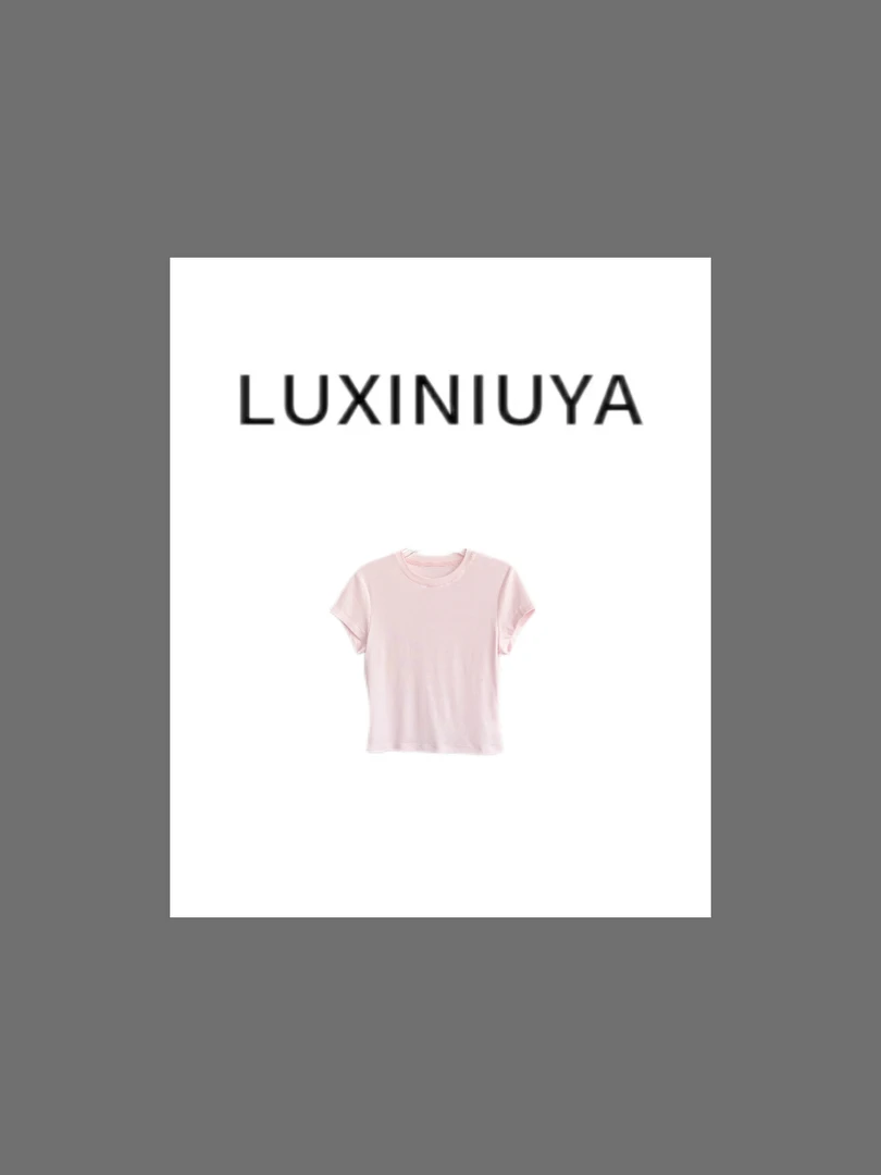 【LUXINIUYA】春夏高品质简约纯色短袖T恤#CX2962