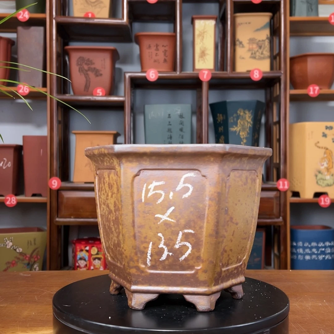 【闪购商品】紫砂花盆周之夏精品紫砂花盆
