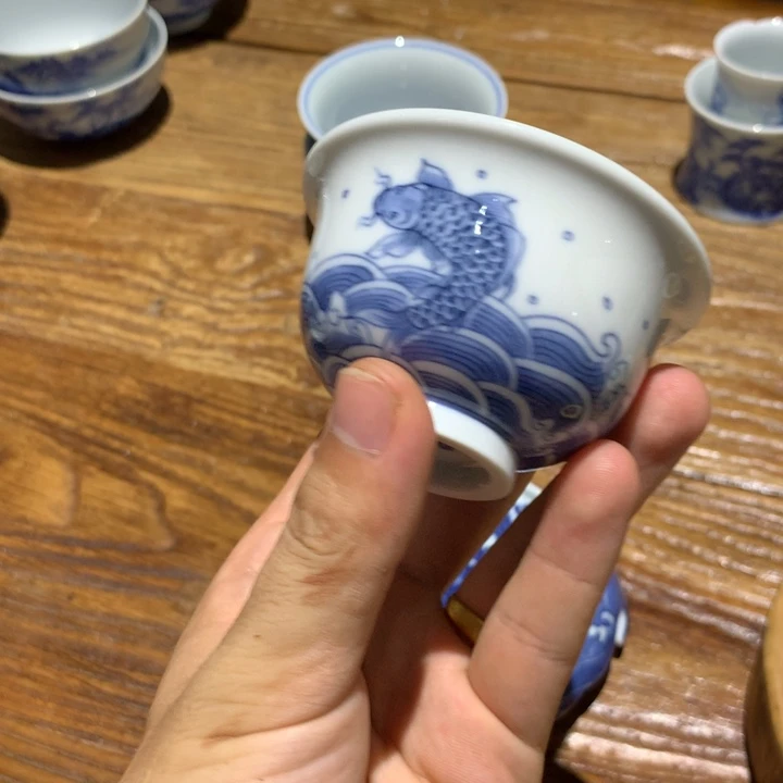林***离景德镇陶瓷青花盖置