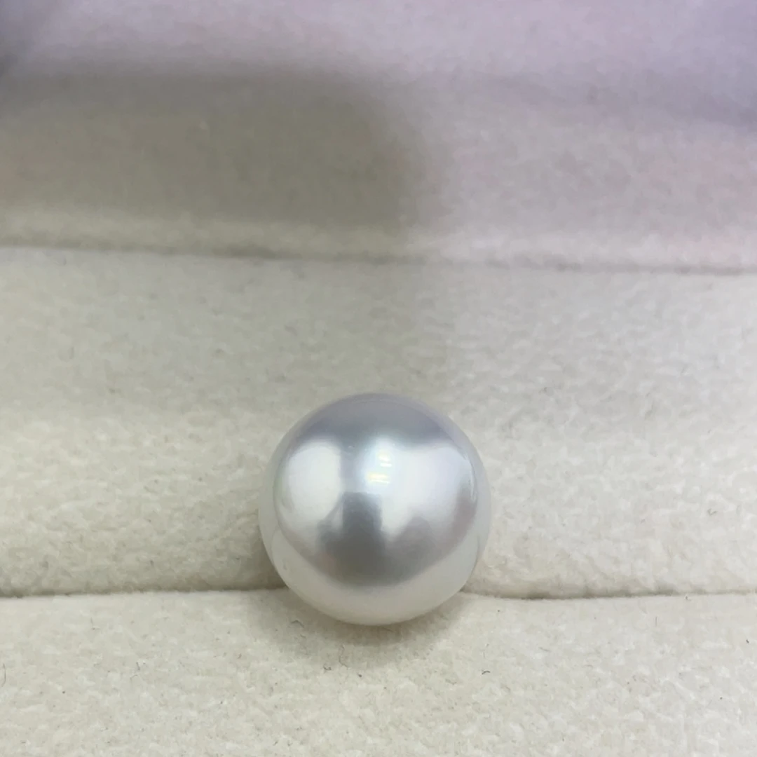 海水珍珠裸珠14.5mm正圆宝石光澳白