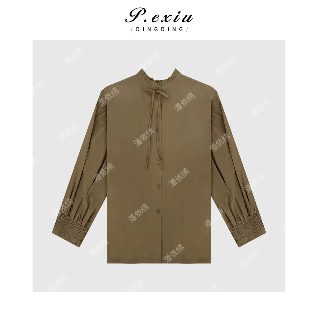 法式优雅气质手工袖设计衬衫Q4495