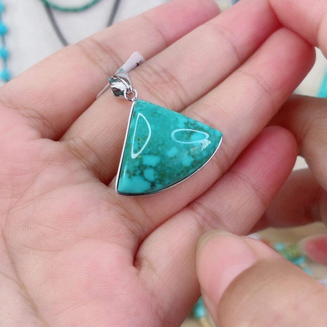 银S925镶嵌绿松石珠宝奇石