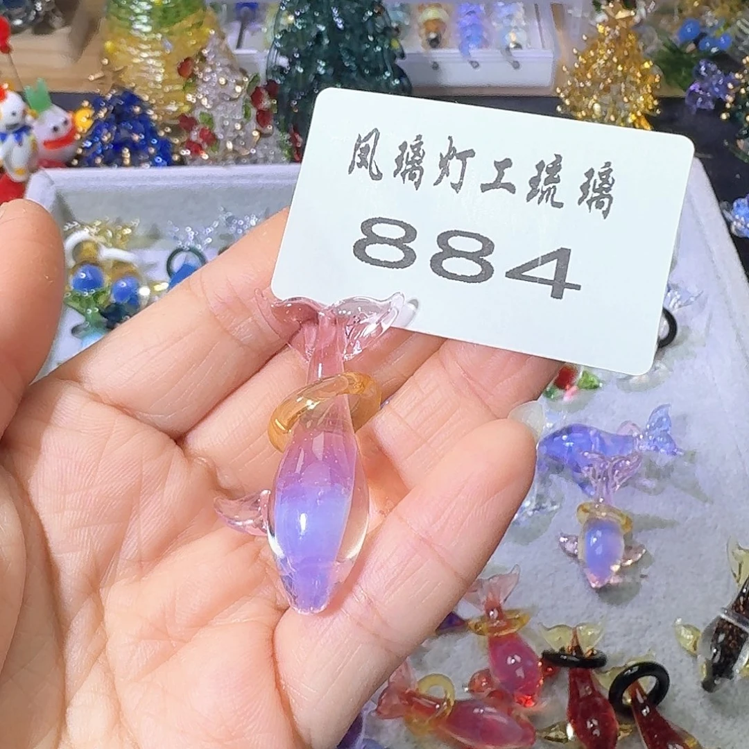 颈饰玻璃884鲸鱼吊坠