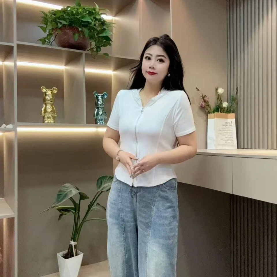 夏季开衫-勾 2553时尚洋气潮流休闲显瘦胖MM大码女装新款