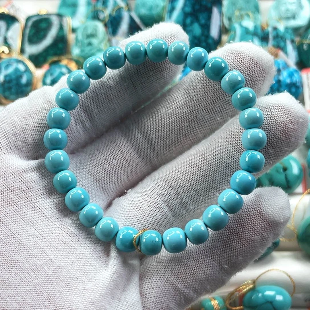 绿松石未镶嵌车挂尺寸6.8