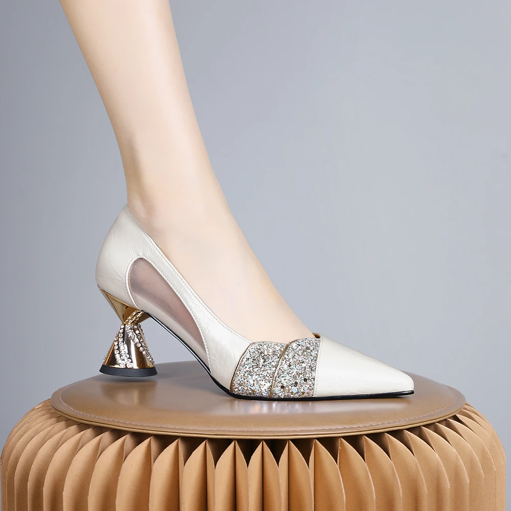 妮彩诗2024年新款法式时装鞋真皮百搭气质显瘦单鞋女百搭气质1984