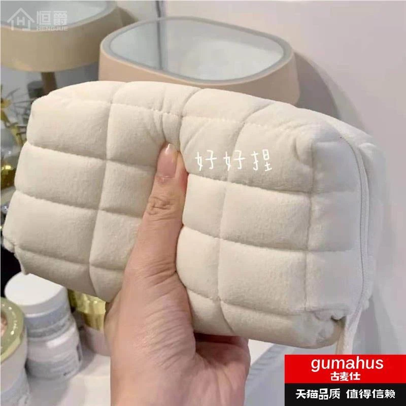 简约奶油色学生枕头笔袋大容量高颜值便携式午睡笔袋文具盒铅笔盒