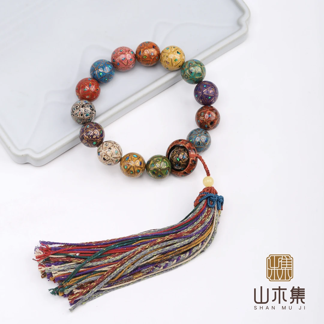 【染熹光】大漆+欧1.85+铜丝镶嵌工艺手持￥【山木集】（多样性）