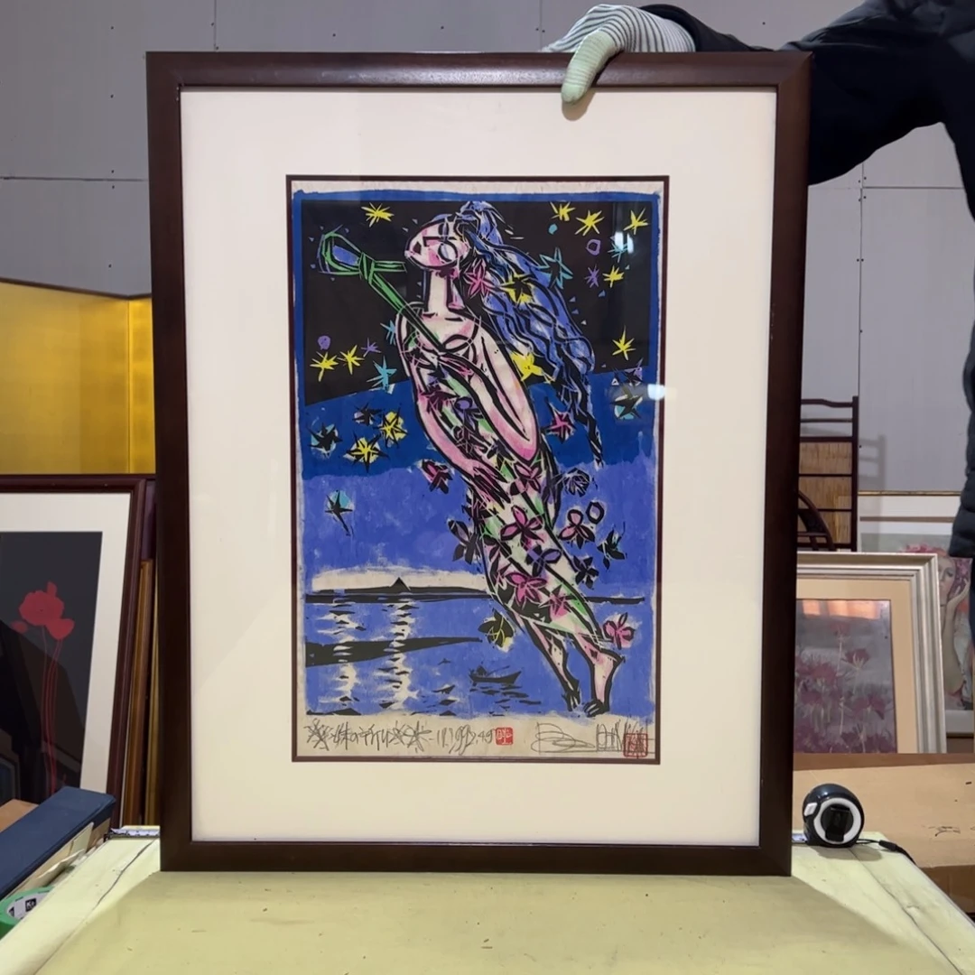 绘画星**6屏风框画茶空间设计