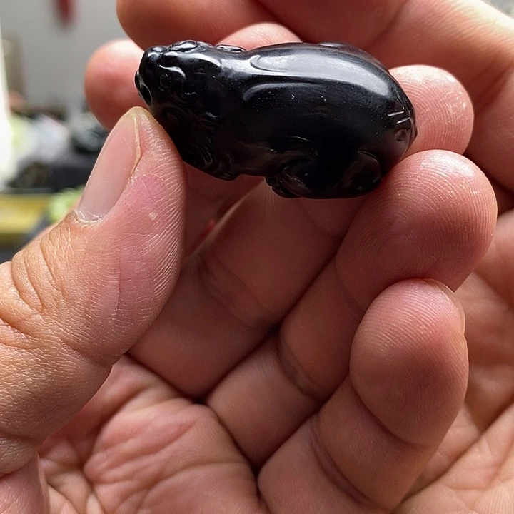 【闪购商品】和田玉手链未镶嵌墨玉貔貅