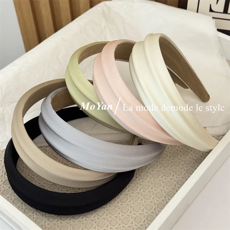 韩版气质缎面高颅顶发箍新款高级感压发头箍个性百搭洗脸外出发卡