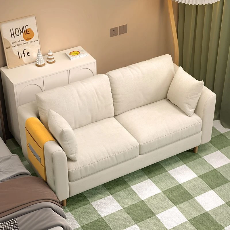 沙发小户型北欧简约现代卧室出租房屋网红双三人客厅落地式小沙发