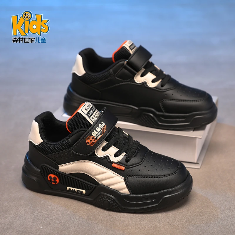 森林世家童鞋男童板鞋冬季加绒保暖儿童二棉鞋秋季新款儿童运动鞋