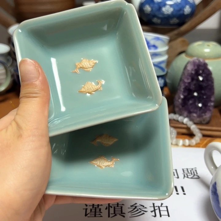 盖碗瓷器直播放漏中