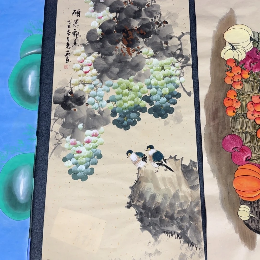 国画尺寸50X100手绘作品