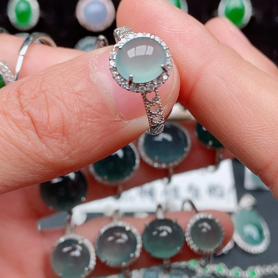 翡翠戒指银S925镶嵌782158412