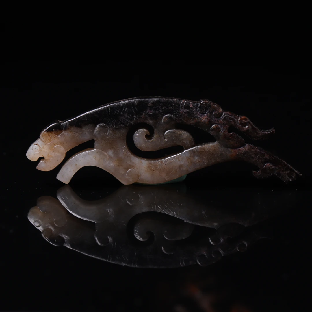 明代和田玉龙纹佩-NX