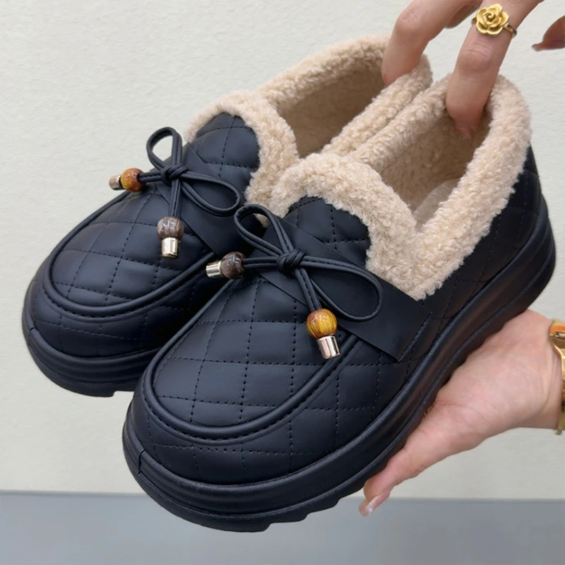 雪地靴女鞋冬季新款老北京棉鞋加绒加厚毛毛鞋保暖防滑舒适妈妈鞋
