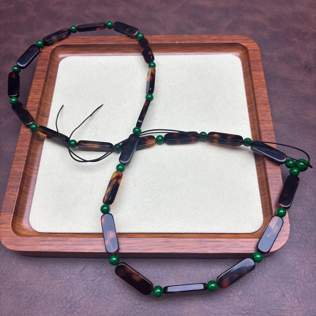 非金属珐琅吊坠 黑色 万能链 D23