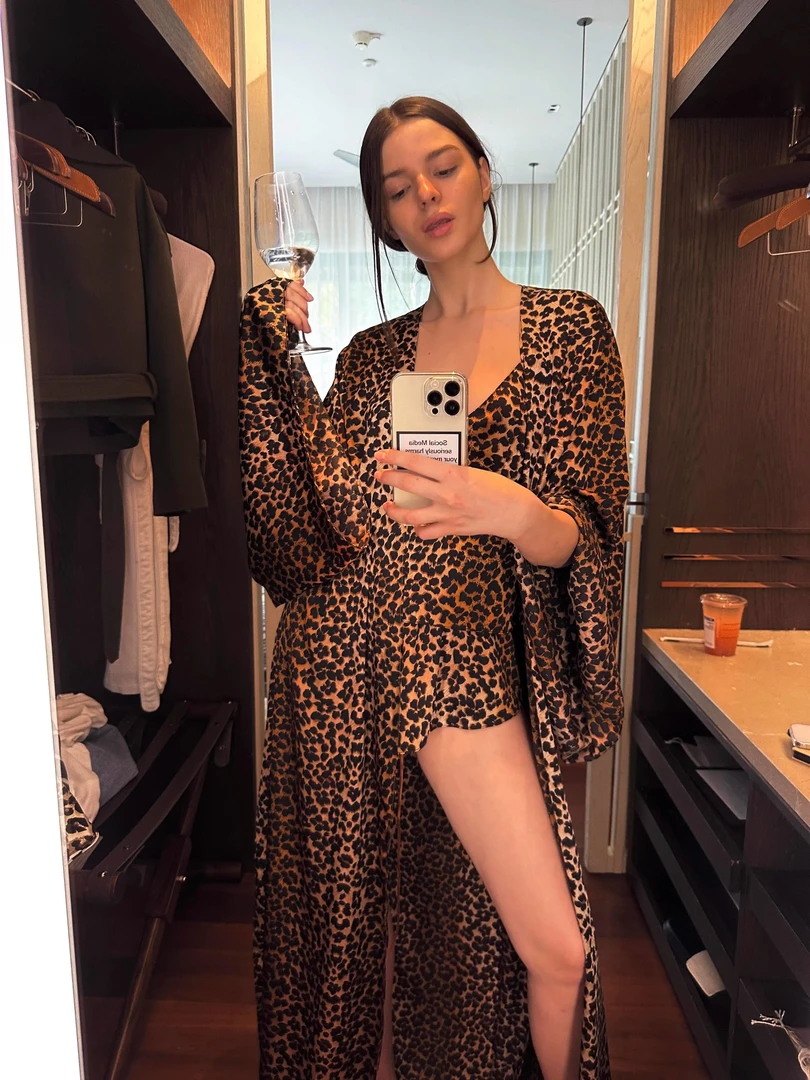 【复古豹纹】高级感纯欲吊带睡衣女春夏季新款舒适亲肤家居服三件套