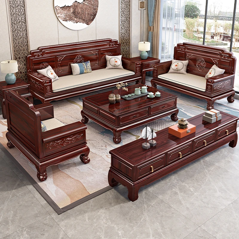 新古典酸枝实木沙发组合中式客厅大小户型红木全套家具  DG230701