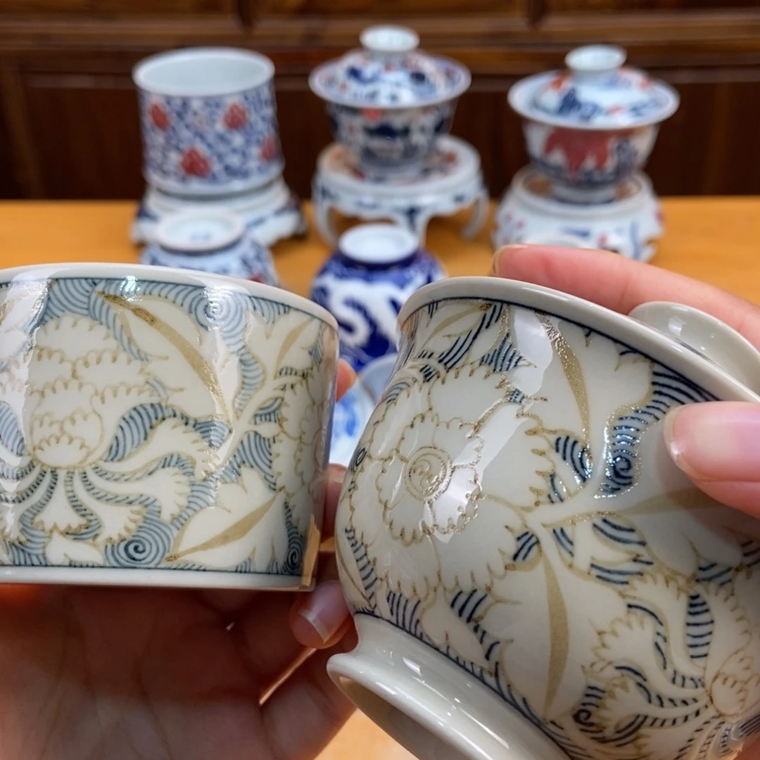 手绘现代茶具非古董