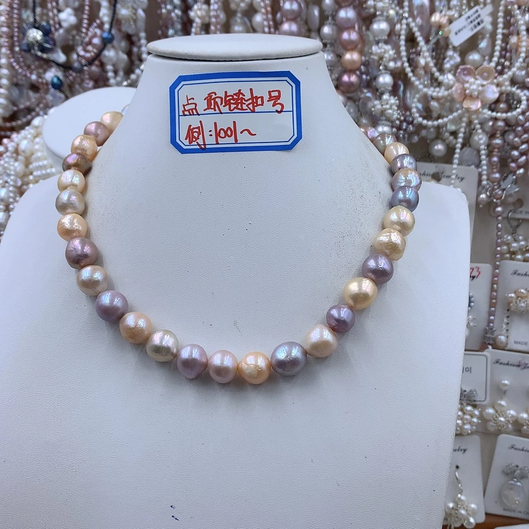 淡水珍珠项链耳饰银S925镶嵌