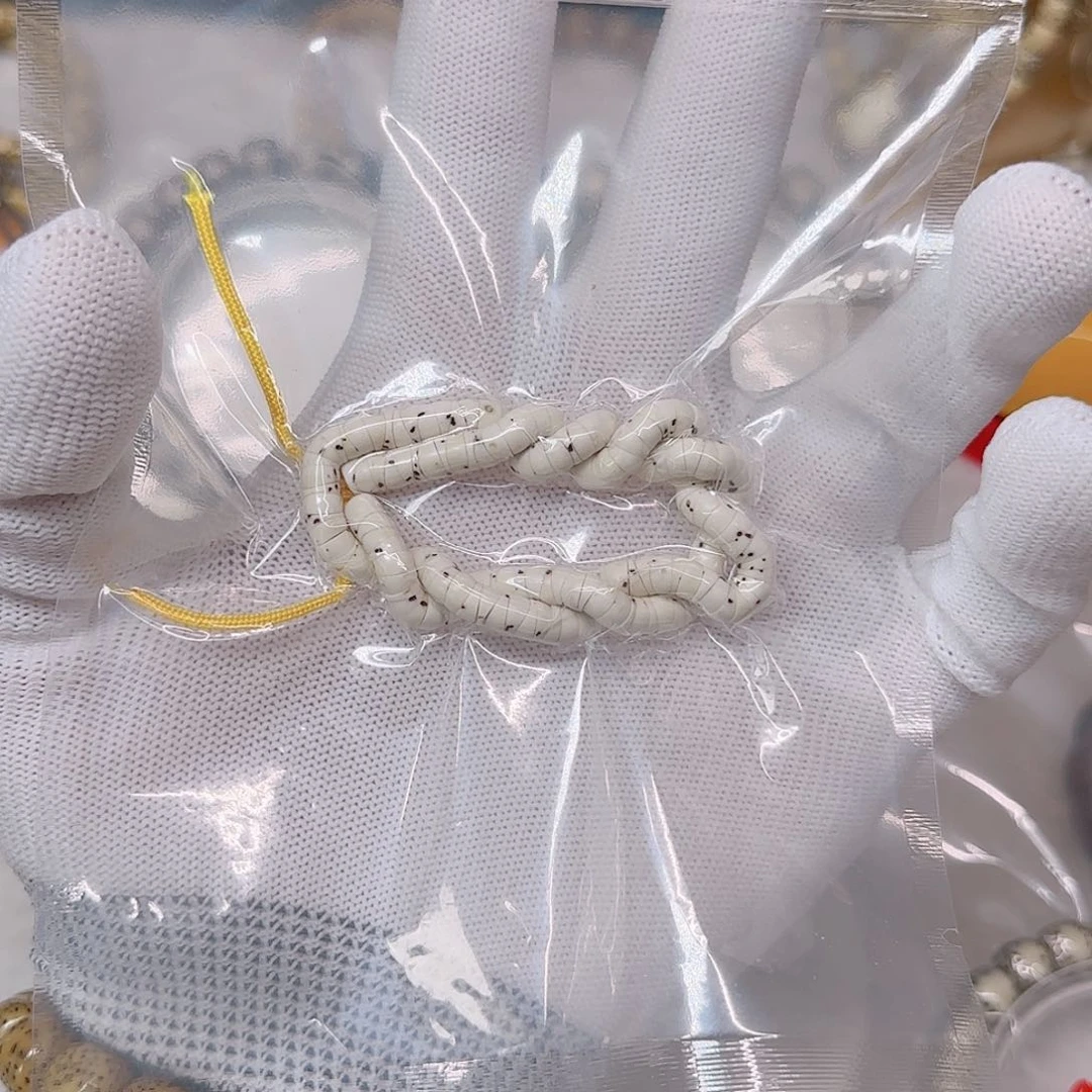 星月菩提手串石玉料骨瓷白大肠卡5数星星星月菩提