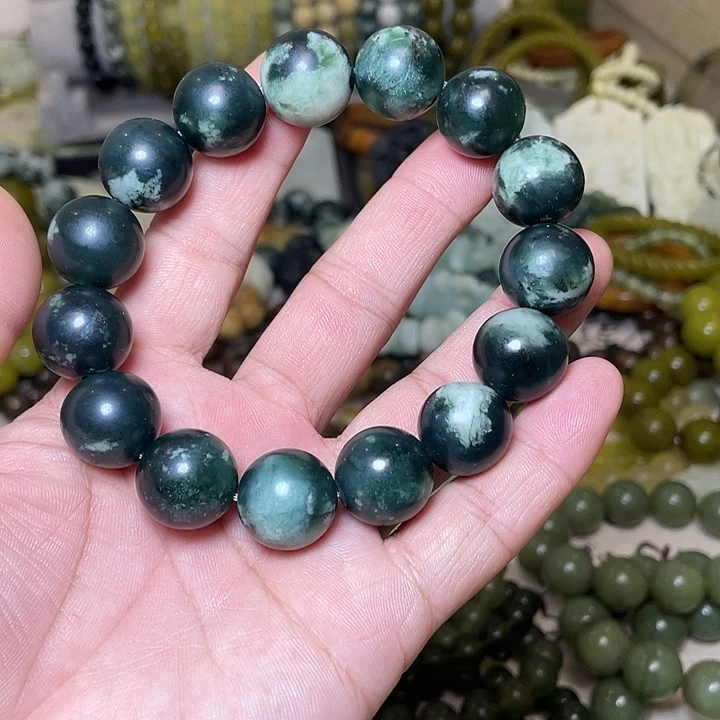 蛇纹石玉未镶嵌手链