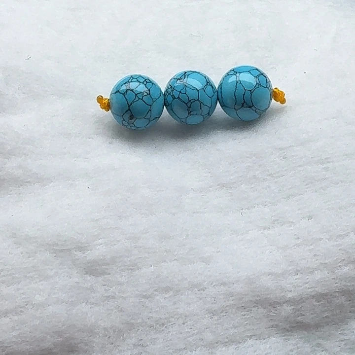 尺寸：10➕蓝网花纹圆珠（3颗）