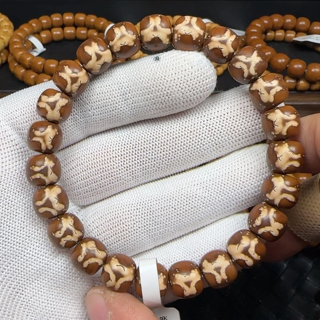 紫金鼠手串10.7mm实心鬼脸（咖皮老料）253