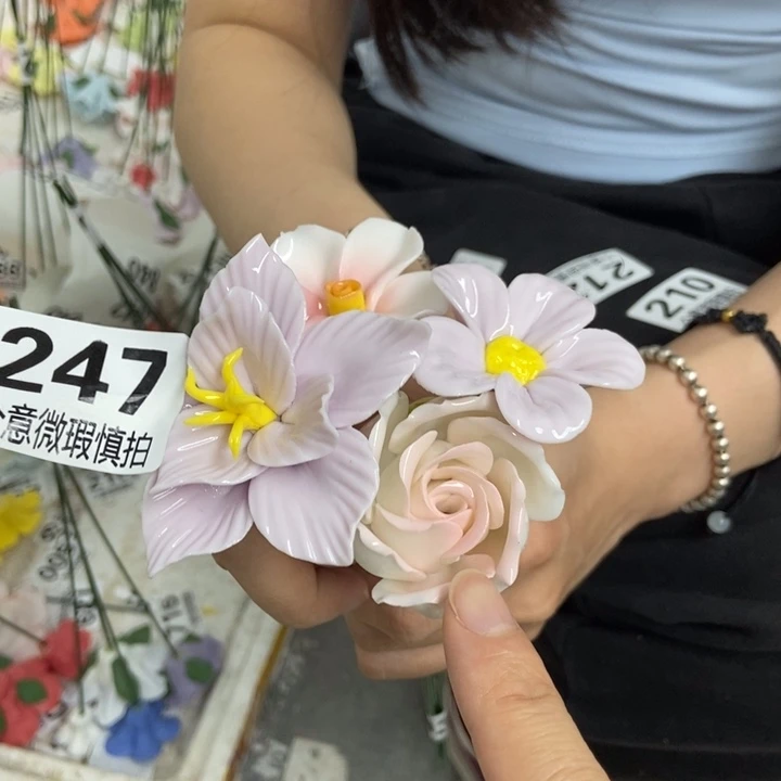 杯手工制作陶瓷花